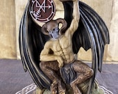アバドンの悪魔の像と印章 - オカルト装飾、ゴエティアアートの黒魔術