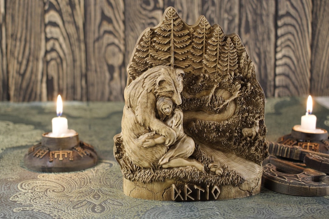 Artio Celtic Goddess Celtic Mythology Wooden Bear Goddess - Etsy Australia