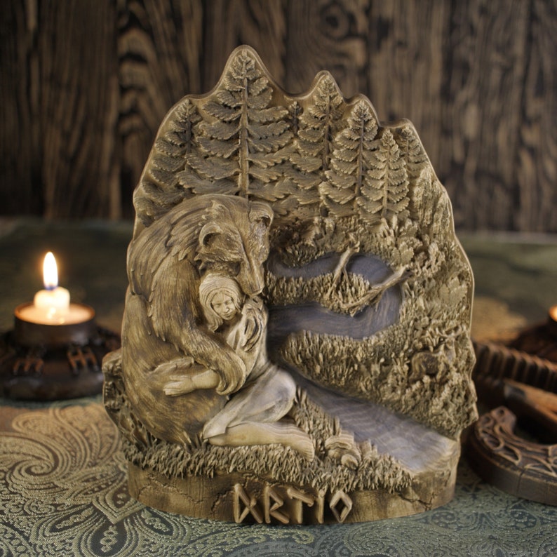 Artio Celtic Goddess Celtic Mythology Wooden Bear Goddess - Etsy
