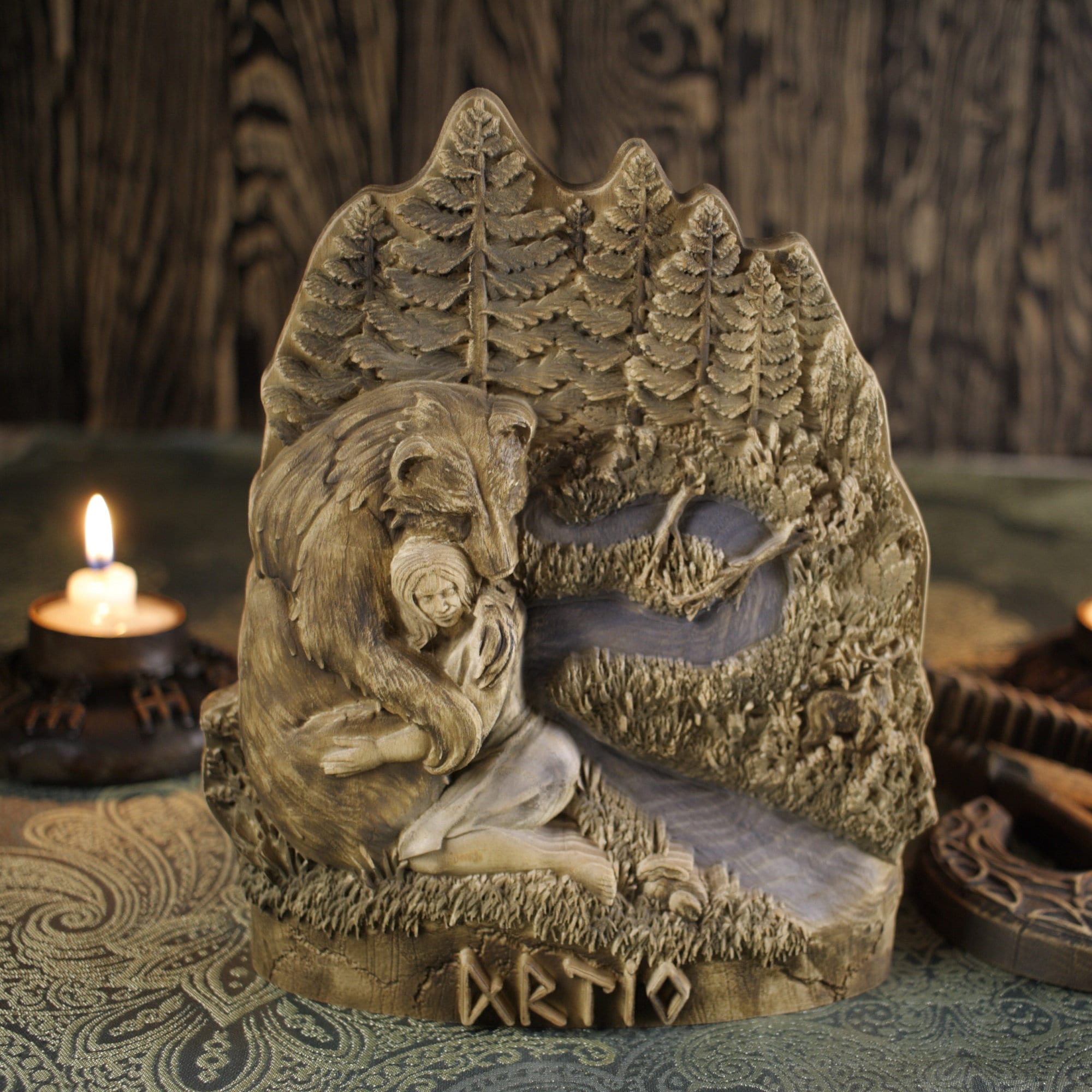 Artio Celtic Goddess Celtic Mythology Wooden Bear Goddess - Etsy Australia