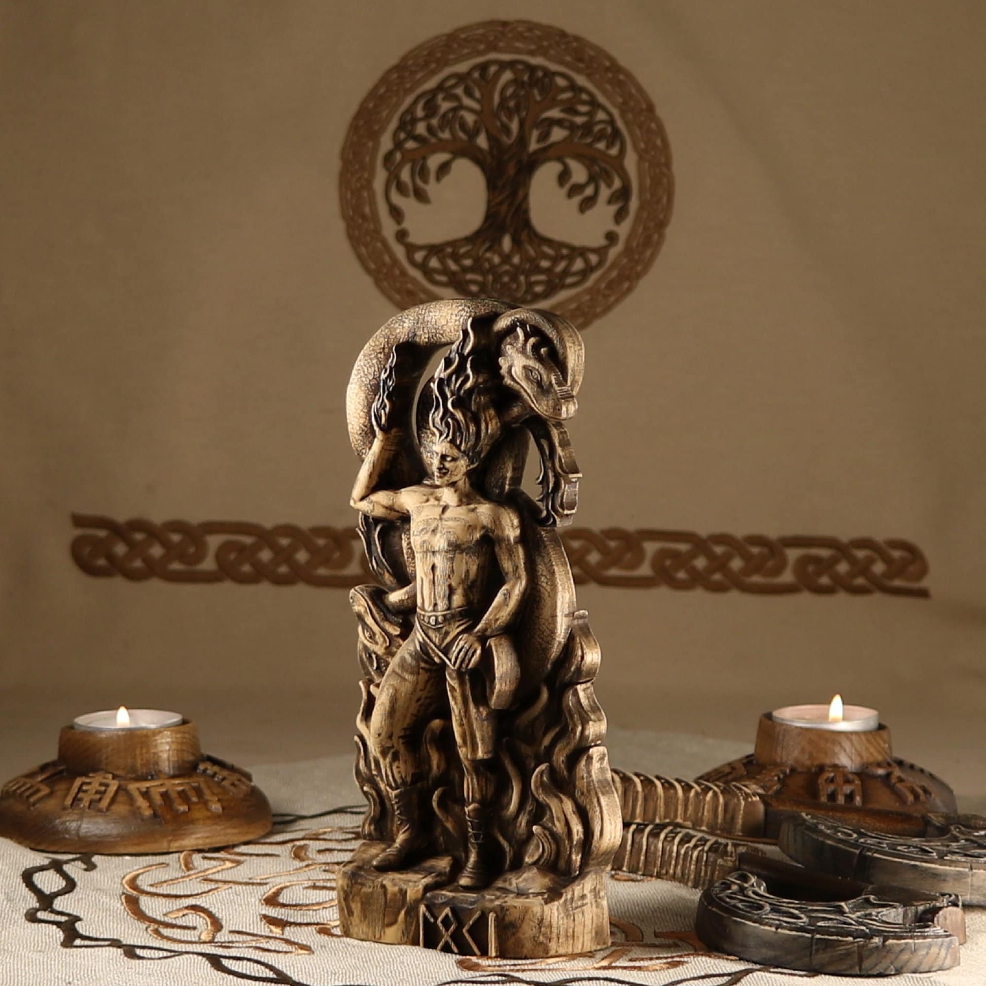 Loki Statue Loki Norse Altar Norse Pagan Decor Norse Etsy UK