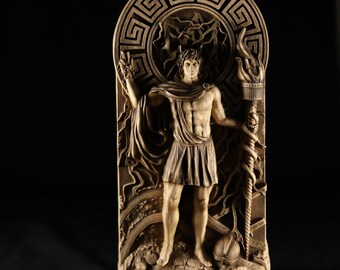 ザグレウス像：木製のギリシャ神彫刻、ディオニュソス神 - Etsy 日本