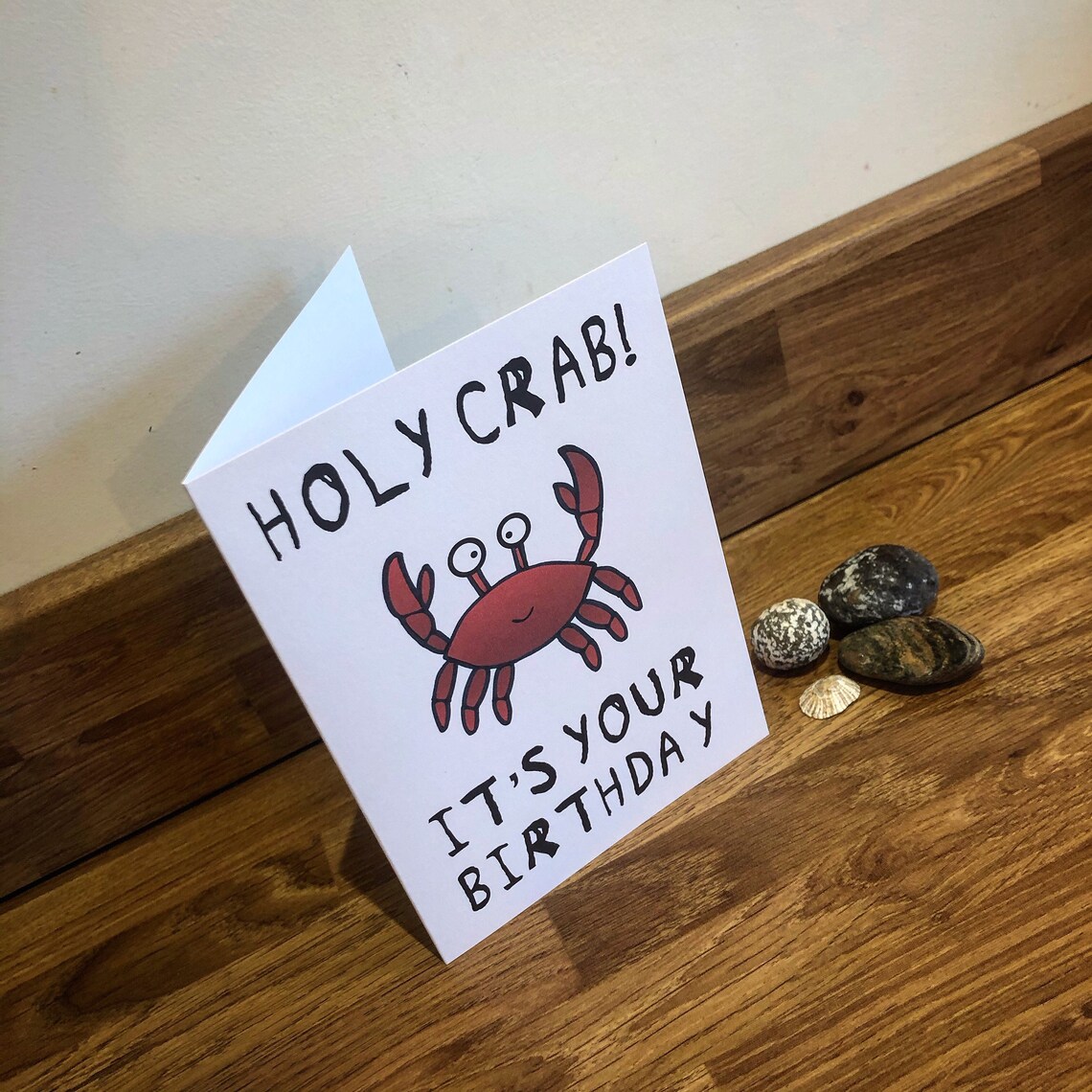 Crab Card Crab Birthday Card Crab Lovers Card Beach Etsy