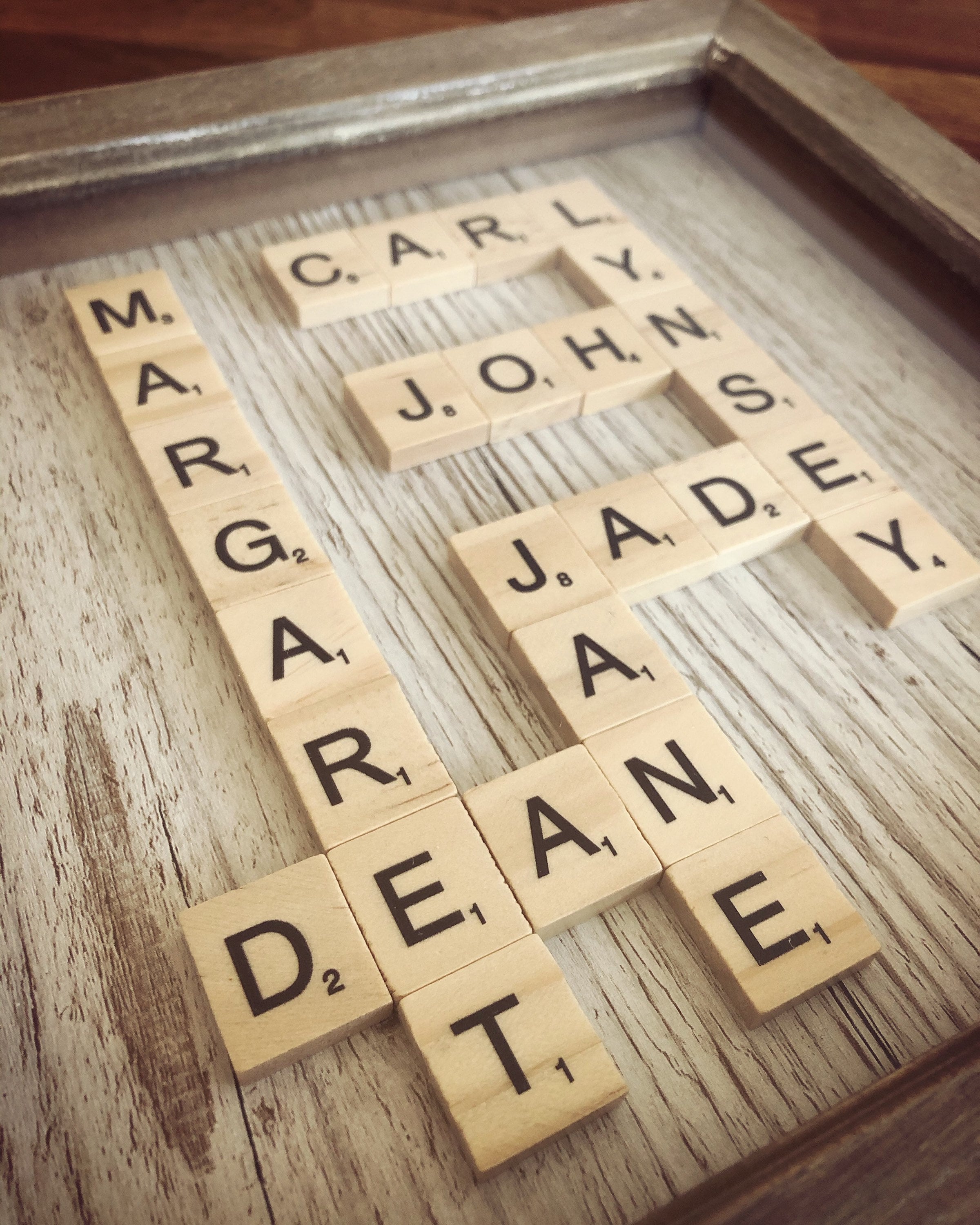 Medium Personalised Scrabble Frames 8x8Scrabble ArtScrabble Etsy