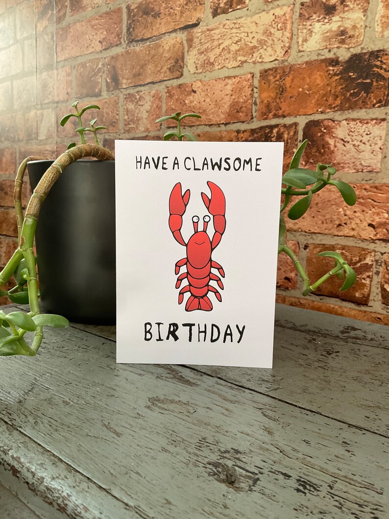 Lobster Card, Lobster Birthday Card, Lobster Lovers Card, Gifts for Him ...