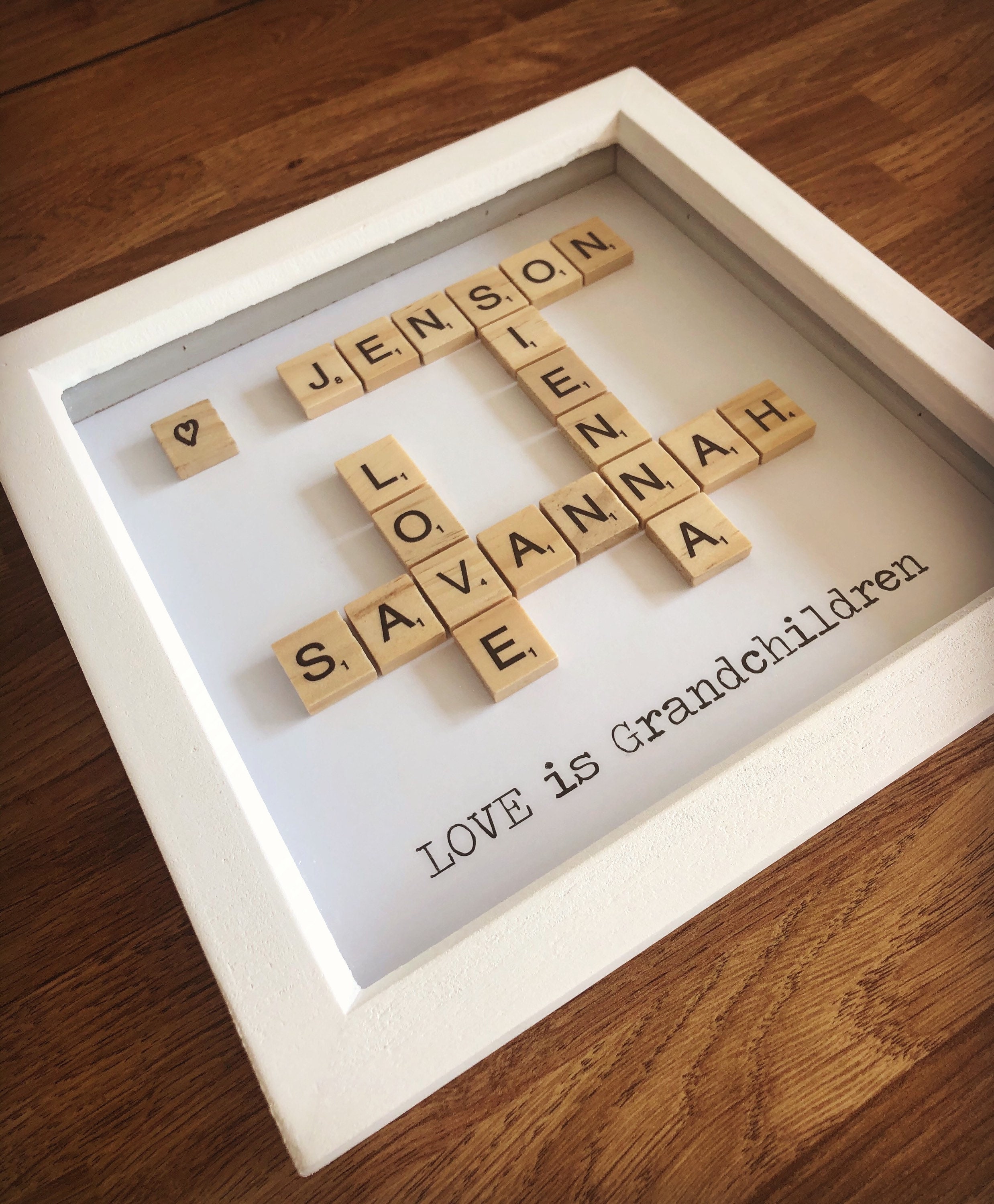 Medium Personalised Scrabble Frames 8x8Scrabble ArtScrabble Etsy