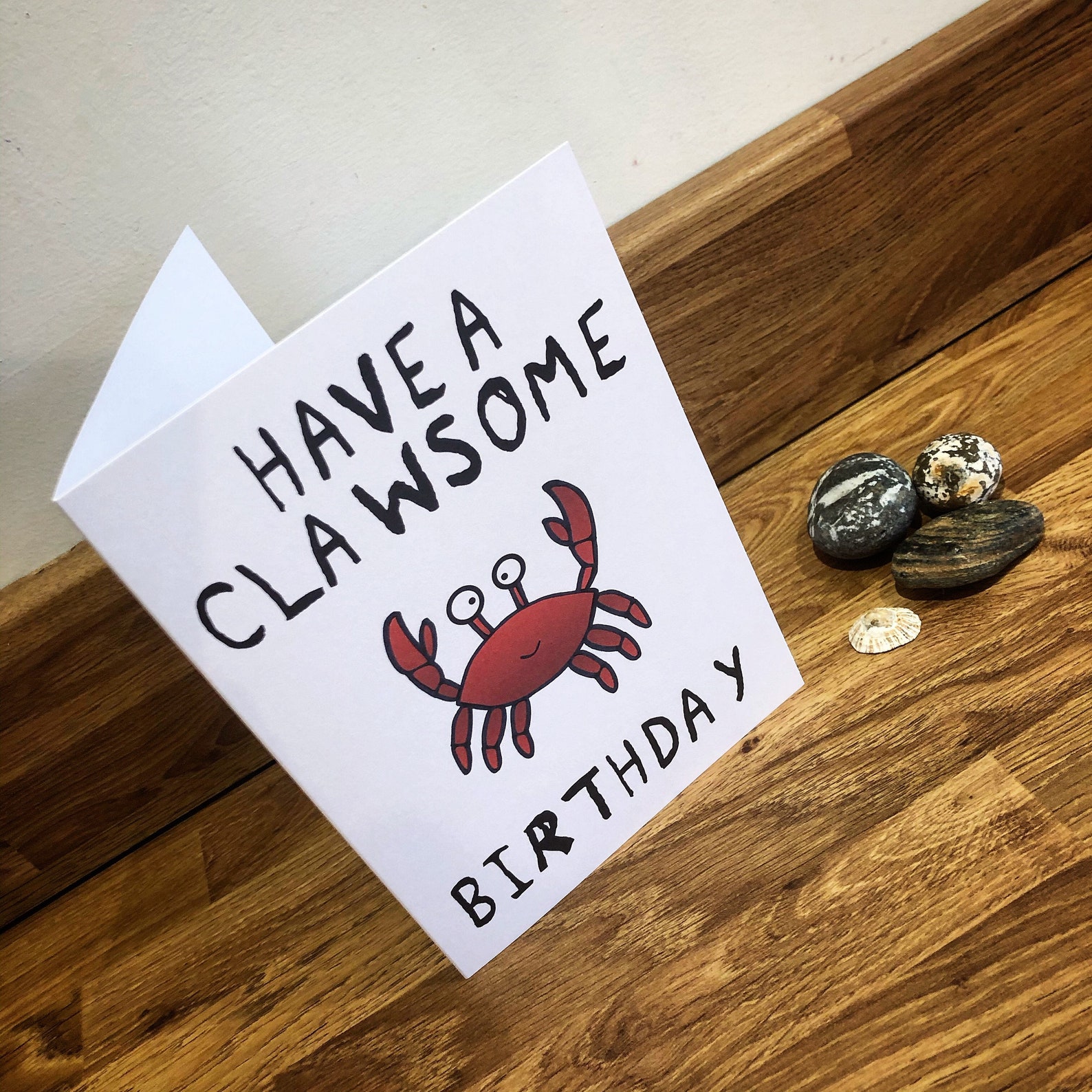 crab-card-crab-birthday-card-crab-lovers-card-beach-etsy