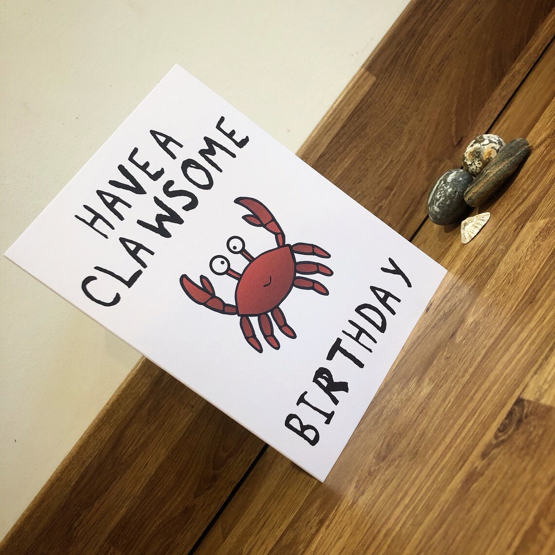 crab-card-crab-birthday-card-crab-lovers-card-beach-etsy