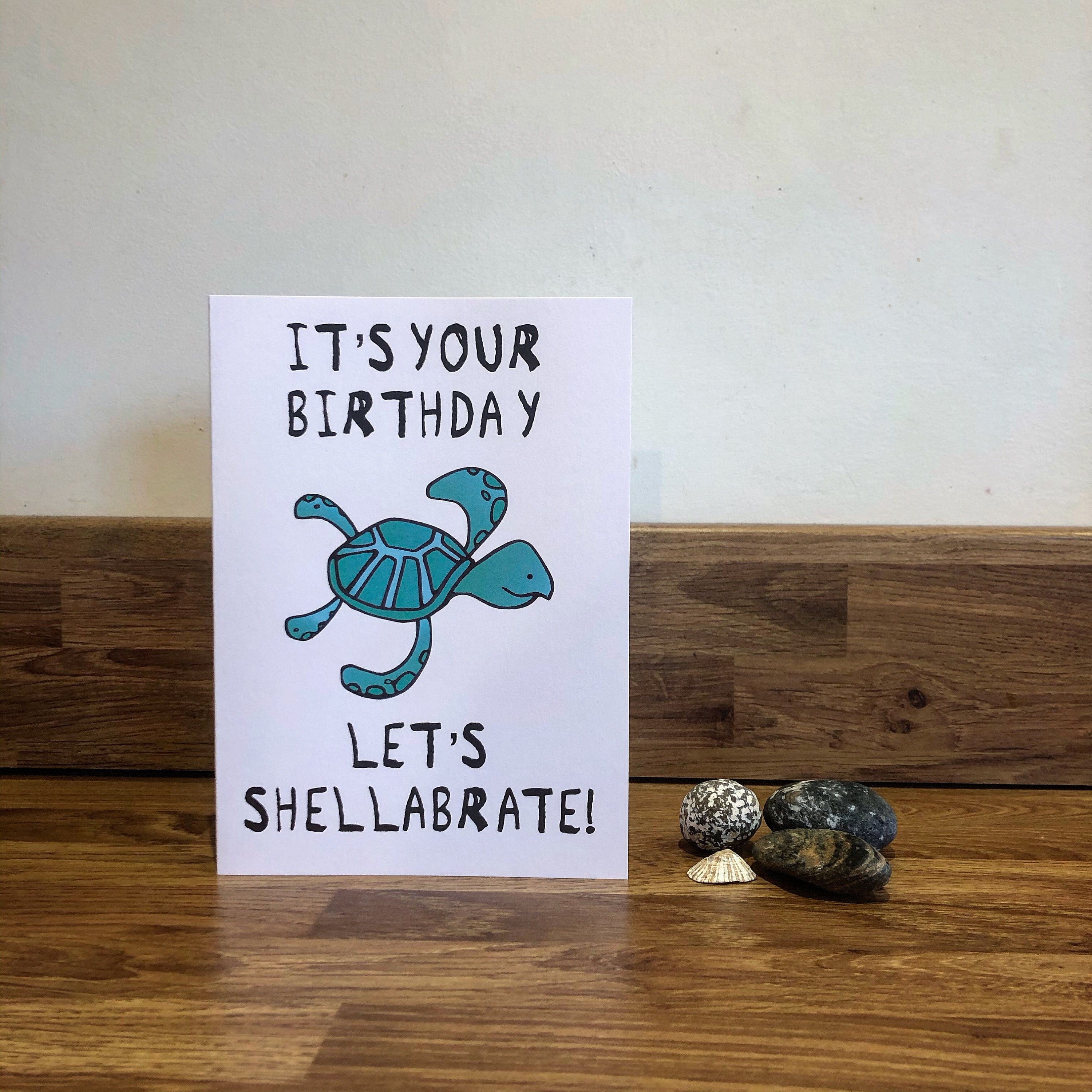 Turtle Birthday Card Birthday Card Turtle Gift Card Card Etsy