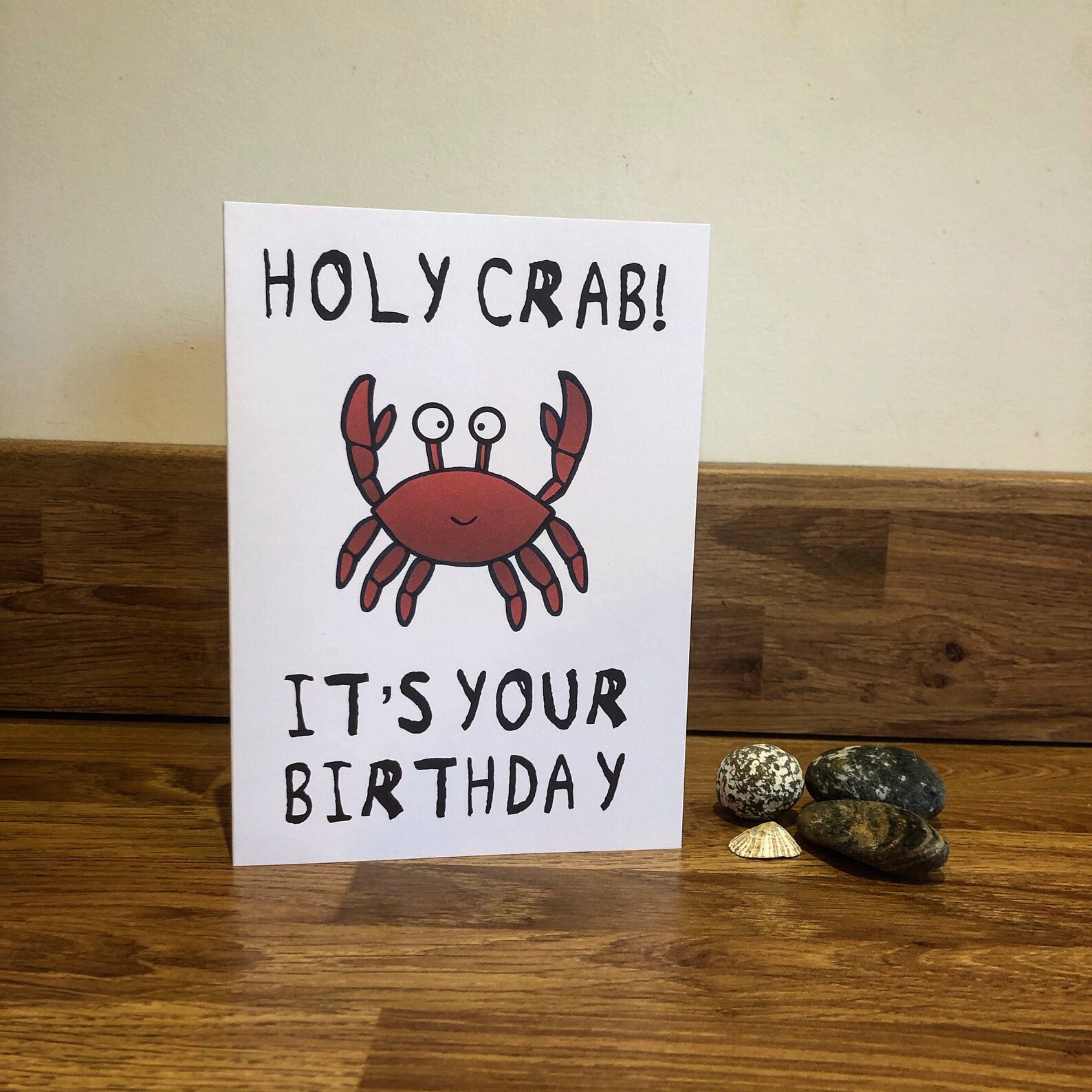 Crab Card Crab Birthday Card Crab Lovers Card Beach Etsy