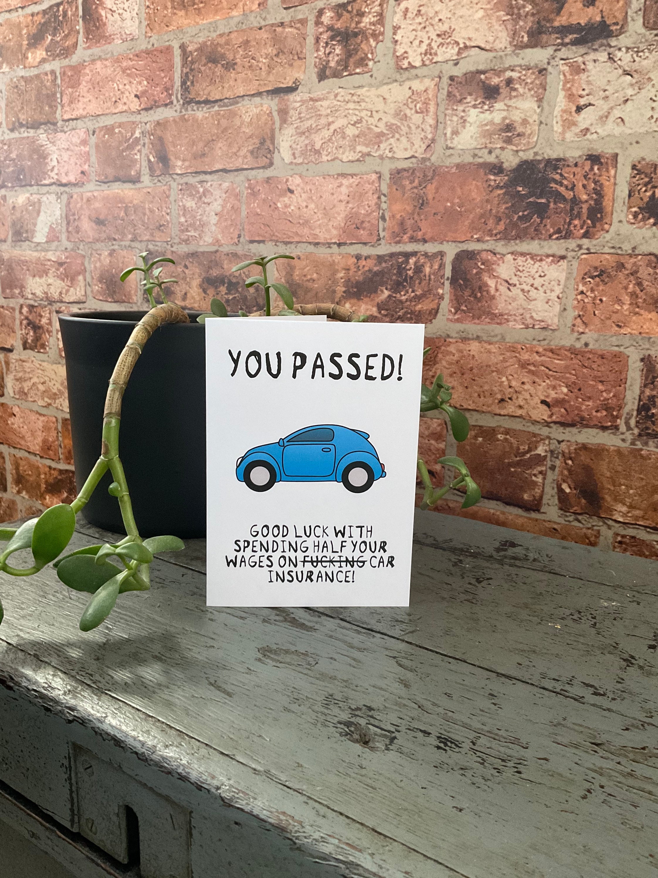 Pass Your Driving Test Card, Driving Test Card, Driving Test Gift, Driving Test Pass Gift