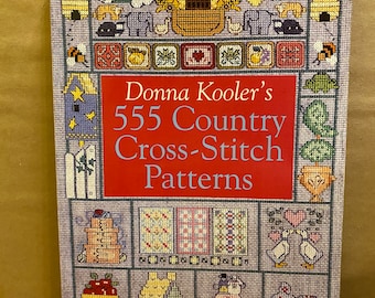 Donna Koolers 555 Country Cross-Stitch Patterns Book.