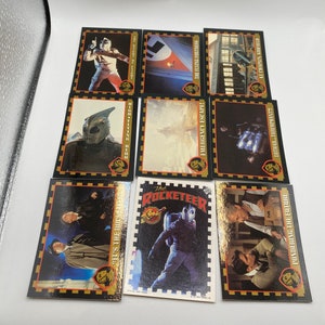 1991 Lote de cartas de la película Rocketeer. Disney. Tarjetas coleccionables. Antiguo.