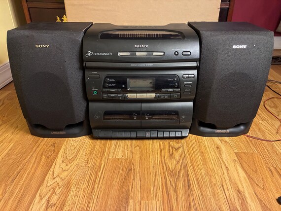 Sony 3 Disc CD Changer Stereo Boombox Radio Cassette Player