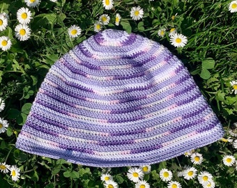 cappello lilla, crochet hat, cappellino, berretto, cappello all'uncinetto, cappello viola, violet hat
