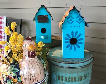 Beautiful Blue Birdhouses