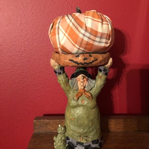 Vintage witch candle holder