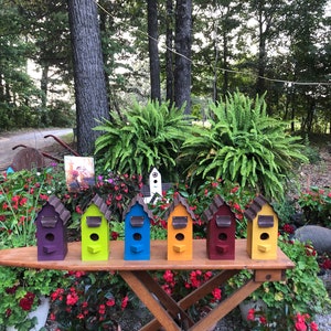 Beautiful Fall Cedar Birdhouses