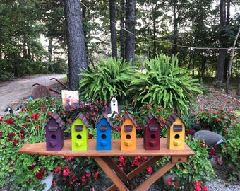 Beautiful Fall Cedar Birdhouses