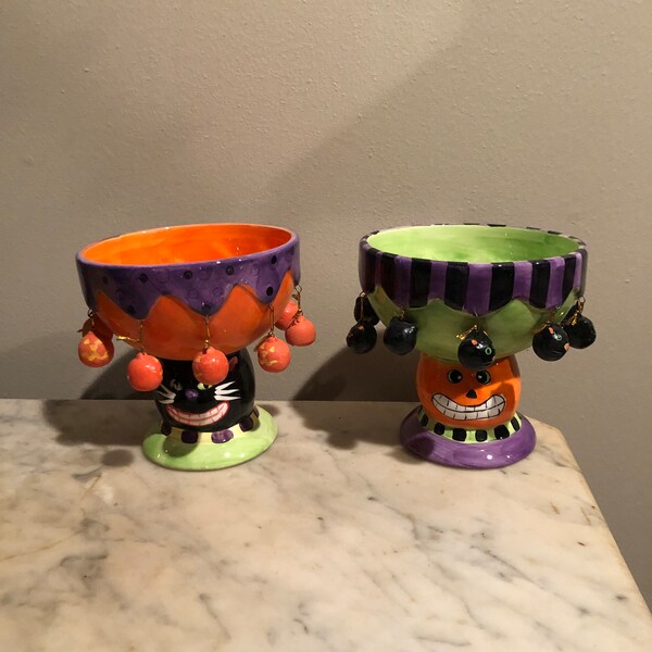 Halloween candy dishes