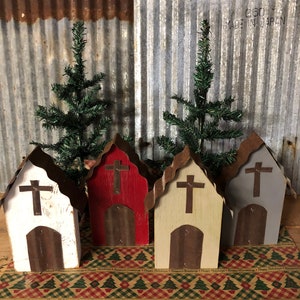 Christmas Rustic Mantle Churches