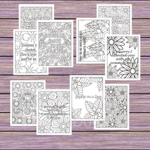 ADULT Coloring Page 10 Pack | Snarky Quotes & Sayings