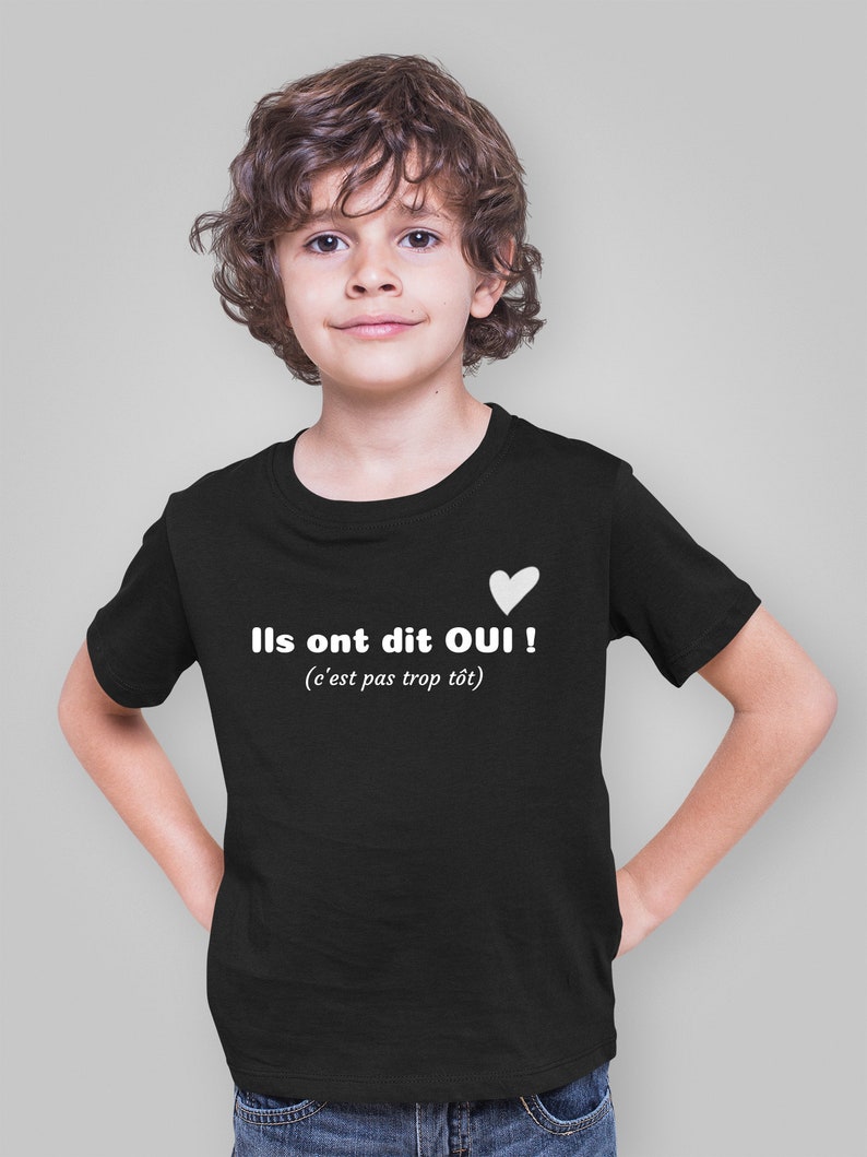 Tee-shirt Enfant/Ado spécial mariage voir modèles image 3