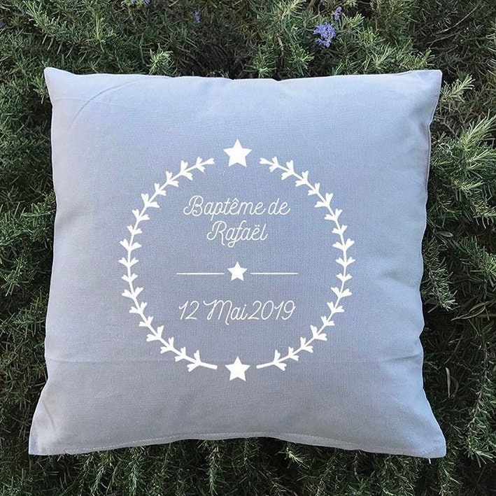 Coussin Baptême Personnalisé