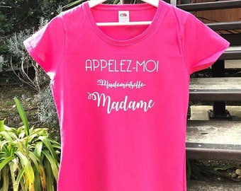 DUO Tee shirts Appelez moi Madame Appelez moi Monsieur Etsy France
