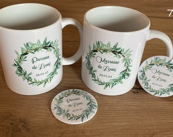 “Godfather & Godmother” Mugs and Badges Kit