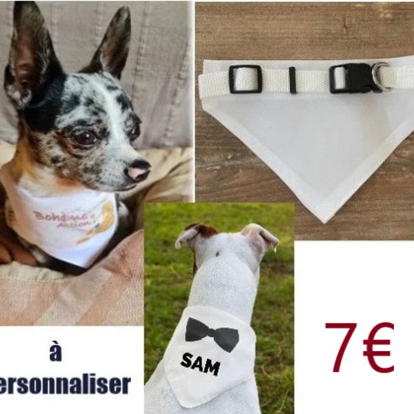 Les colliers bandanas chiens à personnaliser (voir modèles)