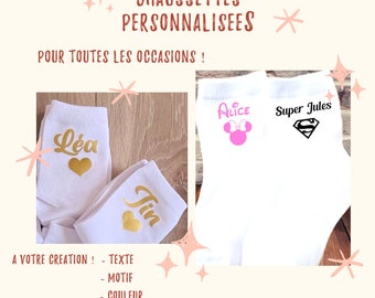 Chaussettes Enfants Personnalisables (voir modèles)