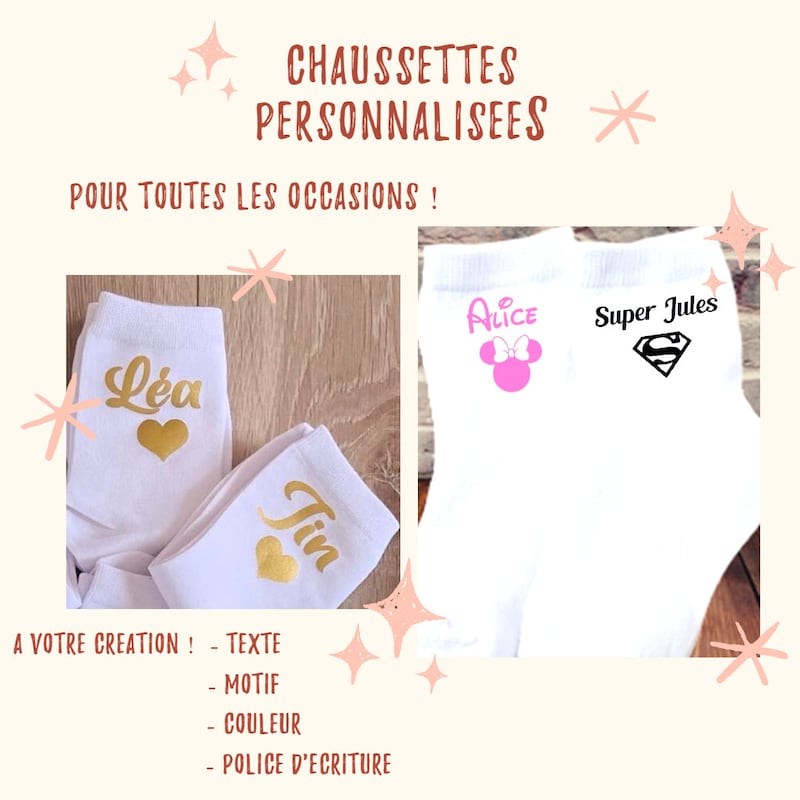 Chaussettes Paillettes SOCKS SYMBOL 'Ma Vie' - Taille 36-42 | Chaussettes Dépareillées Tendance