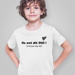 Tee-shirt Enfant/Ado spécial mariage voir modèles image 1