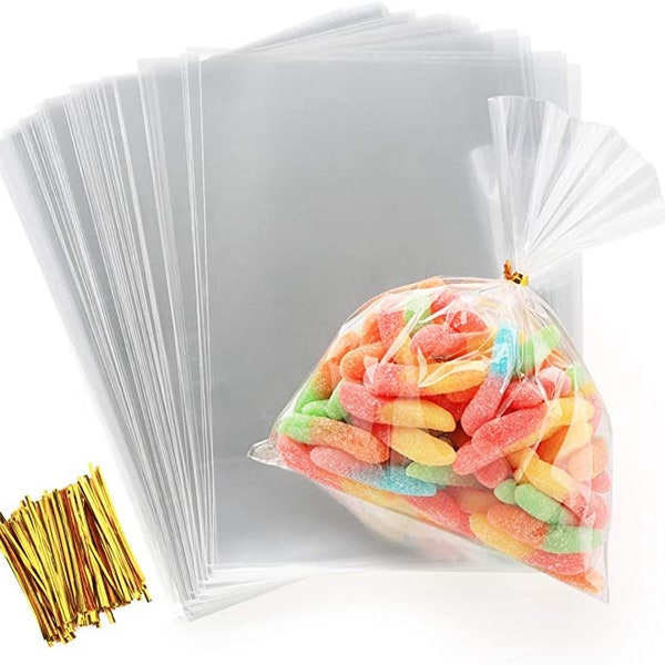 10 Sachets d'emballages Transparents