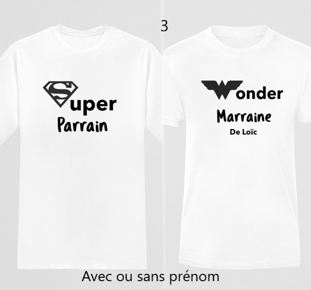 Duo of Godfather Godmother T shirts see Models Etsy