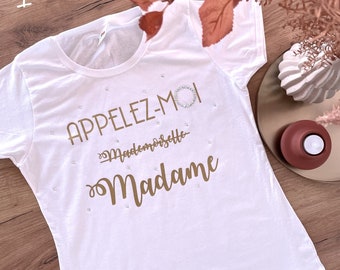 Les Tee-shirts/débardeurs EVJF  ''Appelez moi Madame'' (voir modèles)