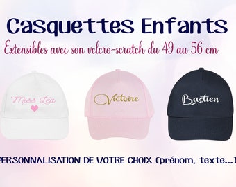 Casquettes Enfant Personnalisables