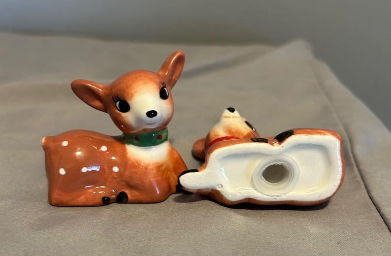 Mini Deer Christmas Salt and Pepper Shakers Etsy Australia