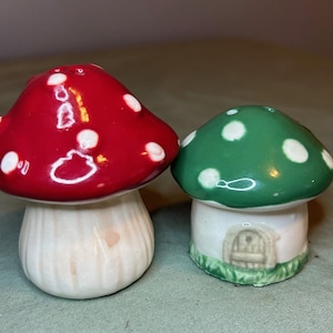Mini Mushrooms Salt and Pepper Shakers