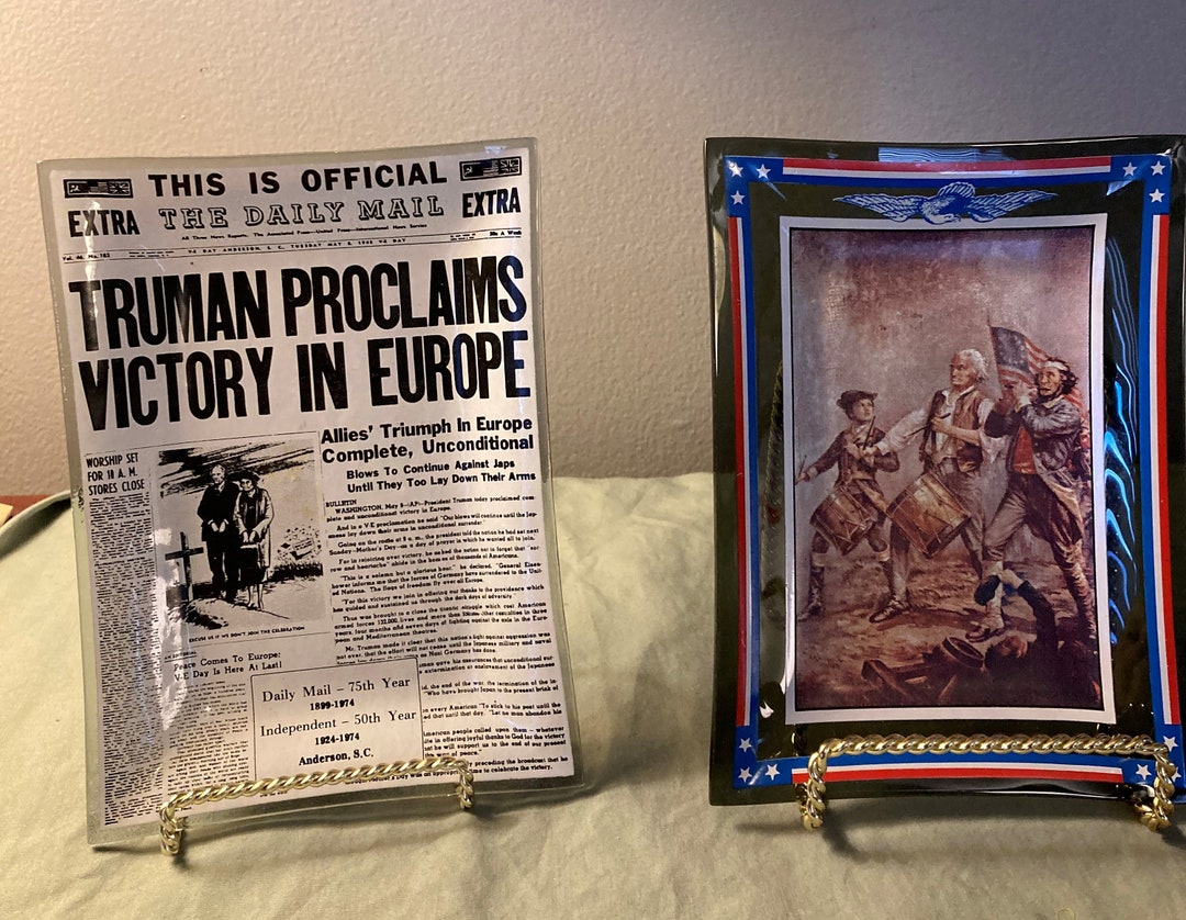 Art Glass Historical Plates Etsy