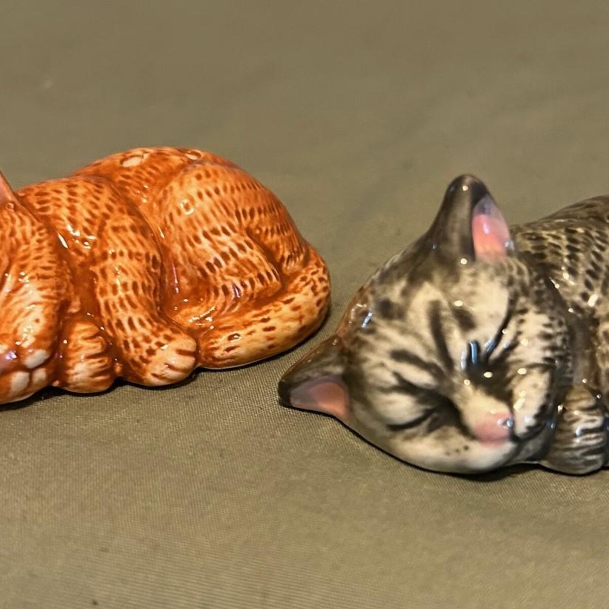 Mini Sleeping Kitties Salt and Pepper Shakers
