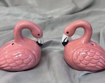Pink Flamingo Salt and Pepper Shakers