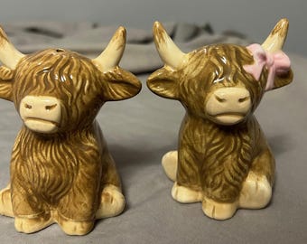 Highland Cows Salt and Pepper Shakers