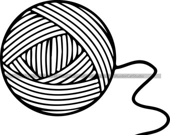 Ball Of Yarn Drawing Etsy