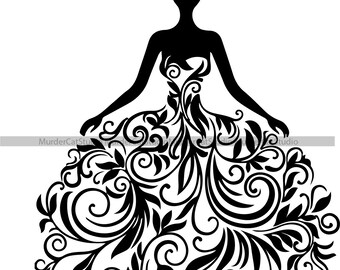 Wedding Dress Svg Etsy