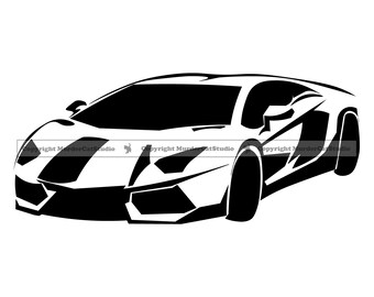 Lamborghini Clipart Etsy