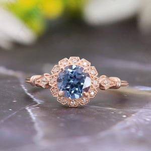 Alexandrite Ring For Women, Color Change Alexandrite Ring, Wedding Ring, Engagement Ring-Bridal Ring, Promise Ring-For Her, June Birthstone