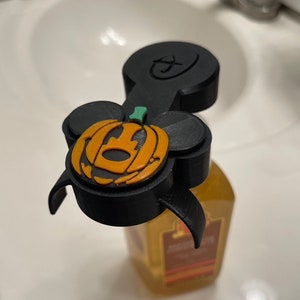 Pumpkin Mickey inspired Shaped Foam Soap Dispenser Attachment