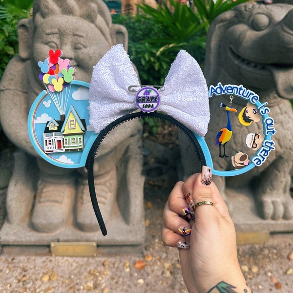 Adventure Buddies (Interchangeable) Mouse Ears, UP ears, wilderness explorers, Disney Ears, Magnetic, 3D Printed Mickey Ears, Minnie Ears,